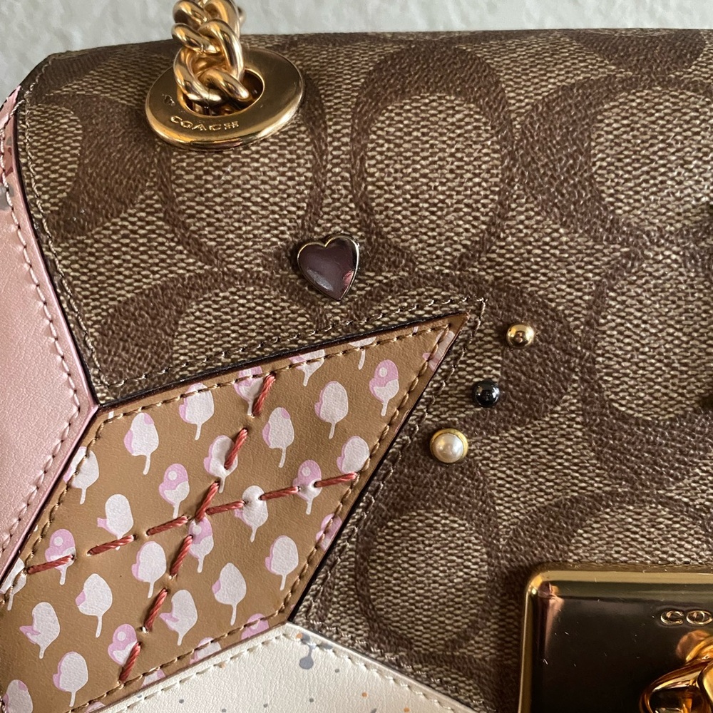 Coach Cassidy Crossbody in Signature Canvas with Star Patchwork NWT - Picture 13 of 16